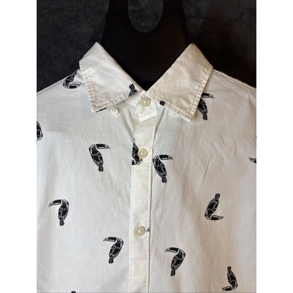 Old Navy White Casual Button Down Shirt Nautical Theme S - Picture 5 of 11